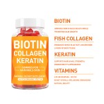 OEM Biotin Collagen Soft Candy Hair Skin Health Glossy Fruit Flavored Soft Candy Supplement