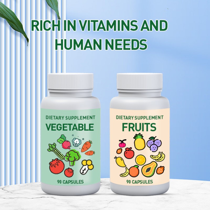 OEM ODM Private Label Fruit Vegetable Capsules Natural Organic Energy Supplement to Improve Immunity for Adults