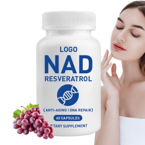 Private Label Wholesale Price Nad Capsule Hot Selling Health Supplement Veratrol Nicotinamide Fortified Dietary Adults