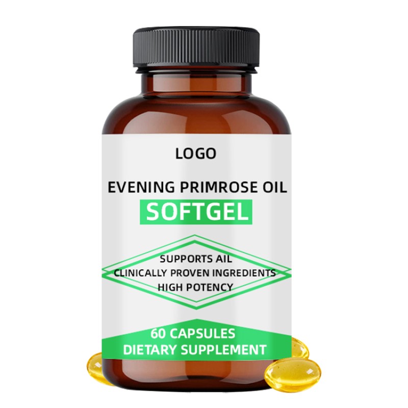 OEM Evening Primrose Oil Softgel Capsules Effective Antioxidant Herbal Supplement for Skin Health and Cardiovascular Support