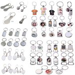 Metal Keychain Manufacturer - DIY Double-sided Rectangle Sublimation Blank