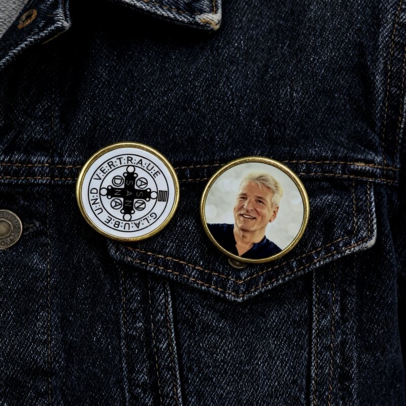 Metal Pin Badge Manufacturer - Personalized Sublimation Daily Denim Keepsake