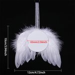Christmas Pendent Manufacturer - Custom 65mm Sublimation Angel Wings Ornament