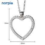 Heart Necklace Manufacturer - Custom Sublimation Diamond Pendant Jewelry