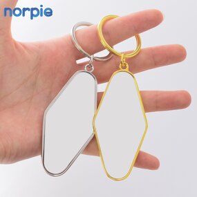 Hotel Keychain Manufacturer - Double-sided Rhombus Number Sublimation Keychain