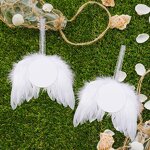 Christmas Pendent Manufacturer - Custom 65mm Sublimation Angel Wings Ornament