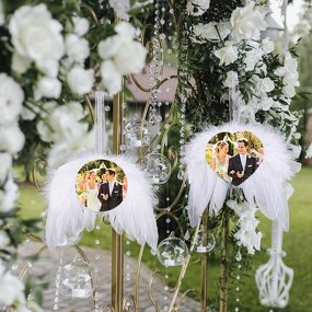 Christmas Ornament Manufacturer - Custom LOGO Feather Angel Wings Pendent