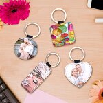 Heart Keychain Manufacturer - Single Sided Pu Leather Sublimation Blank Gift