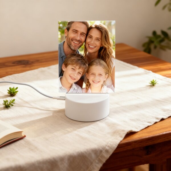 Photo Lamp Manufacturer - Custom Sublimation Acrylic Night Lamp USB Stand