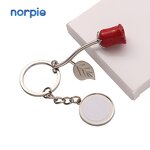 Rose Keychain Manufacturer - Custom Sublimation Mother's Day Gift Pendant