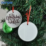 Glass Ornament Manufacturer - Sublimation Tempered Glass 8cm Christmas Gift