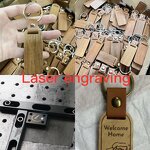 Wood Keychain Manufacturer - Laser Engraving Leather Accent Event Souvenir