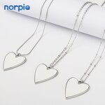 Necklace Manufacturer - Custom Heart Shape Sublimation Metal Necklace