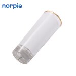 Shot Glass Manufacturer - Sublimation Blank 3oz with White Patch Gold Trim