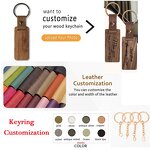 Wood Keychain Manufacturer - Laser Engraving Leather Accent Event Souvenir