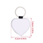 Heart Keychain Manufacturer - Single Sided Pu Leather Sublimation Blank Gift