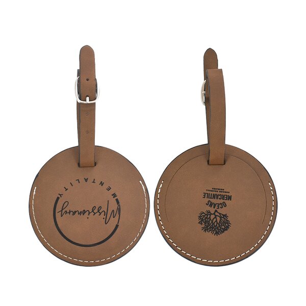 Luggage Tag Manufacturer - Laser Engraving Pu Leather Airline Brand Souvenir