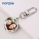 Heart Keychain Manufacturer - Gold Sublimation Metal Charm Promotion Gift