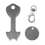 Coin Keychain Manufacturer - Laser Engraved Stainless Steel Shopping Trolley