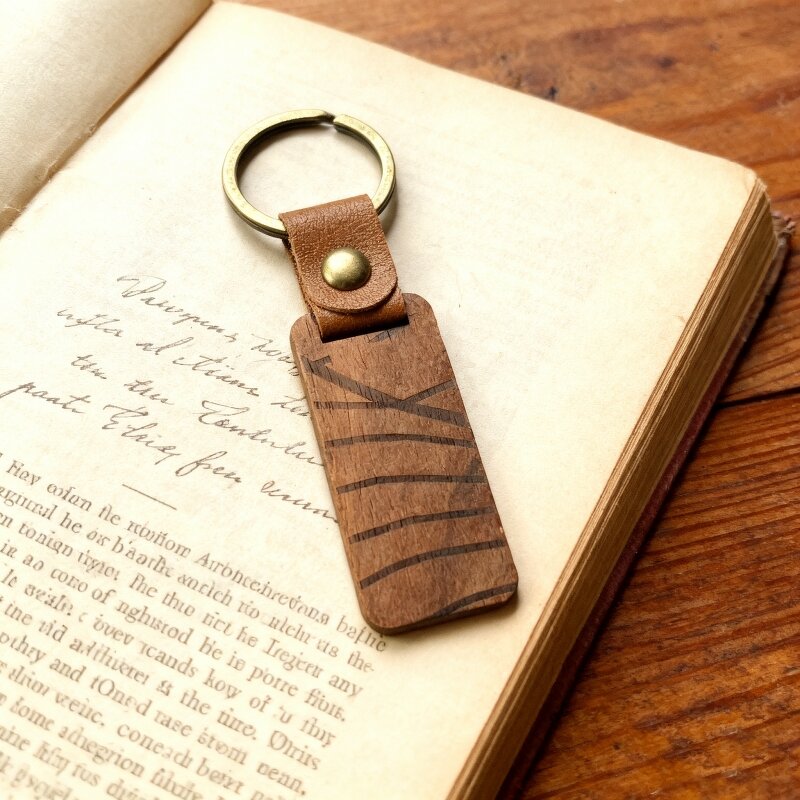 Wood Keychain Manufacturer - Customizable Laser Engraving Promotional Gift