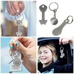 Shopping Trolley Keychain Manufacturer - Stainless Steel Portable Key Ring