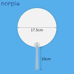 Hand Fan Manufacturer - Wedding PET Plastic Round 17.5CM Sublimation Blank