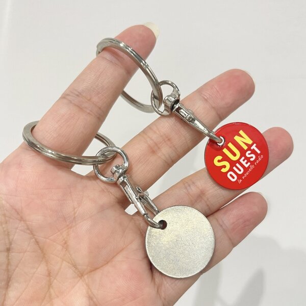 Shopping Trolley Keychain Manufacturer - Stainless Steel Portable Key Ring