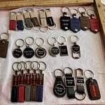 Leather Keychain Manufacturer - Blank Metal Leather Laser Engraving Car Keyring
