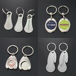Coin Keychain Manufacturer - Shopping Cart Laser Logo European Trolley