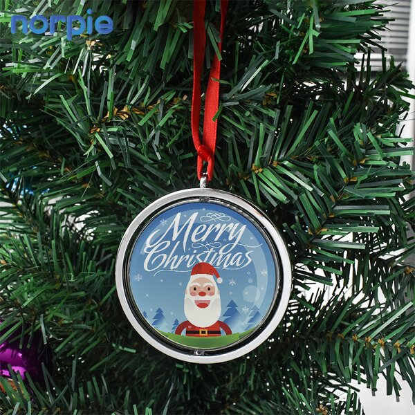 Christmas Ball Manufacturer - UV Printing Double-sided Rotating Ornament Ball