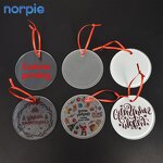 Glass Ornament Manufacturer - Sublimation Tempered Glass 8cm Christmas Gift