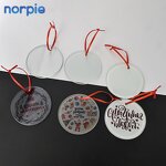 Glass Ornament Manufacturer - Sublimation Tempered Glass 8cm Christmas Gift