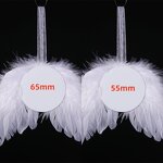 Christmas Pendent Manufacturer - Custom 65mm Sublimation Angel Wings Ornament