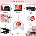 Christmas Pendent Manufacturer - Custom 65mm Sublimation Angel Wings Ornament