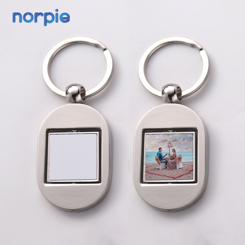 Rotatable Keychain Manufacturer - Sublimation 360° Rotatable Metal Dog Tag Keychain