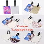 Luggage Tag Manufacturer - Sublimation PU Leather Name Label Blank ID Tag