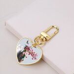 Heart Keychain Manufacturer - Gold Sublimation Metal Charm Promotion Gift