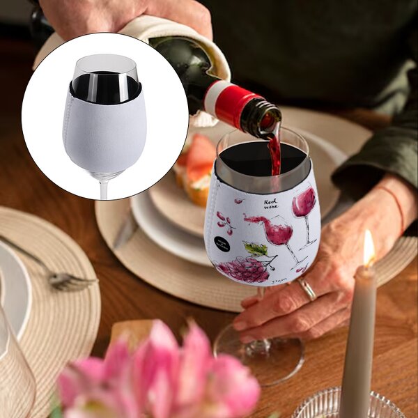 Wine Glass Sleeve Manufacturer - Sublimation Blank Insulator Cover Ornament