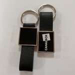 Leather Keychain Manufacturer - Blank Metal Leather Laser Engraving Car Keyring