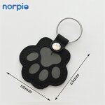 Pet Keychain Manufacturer - Paw Charm Leather Pet Fur Keepsake Keychain