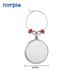 Wine Charm Manufacturer - Sublimation Blank Cork Circle Metal Drink Marker