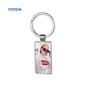Metal Keychain Manufacturer - DIY Double-sided Rectangle Sublimation Blank