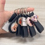 PU Leather Keychain Manufacturer - Sublimation Blank Rectangular Design Keychain