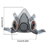Half Face Gas Mask Manufacturer - 6200+60926 Silicone with Goggles Mask
