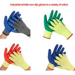 Heavy Duty Safety Gloves Supplier - Men Industrial Grip Latex Construction