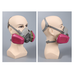 Half Face Gas Mask Manufacturer - 6200+60926 Silicone with Goggles Mask