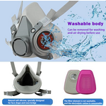 Half Face Gas Mask Manufacturer - 6200+60926 Silicone with Goggles Mask