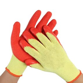 Heavy Duty Safety Gloves Supplier - Men Industrial Grip Latex Construction