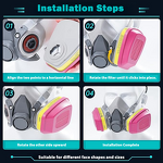 Half Face Gas Mask Manufacturer - 6200+60926 Silicone with Goggles Mask