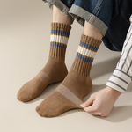 Crew Socks Supplier - Wholesale Custom Retro Towel Red Stripes Cotton